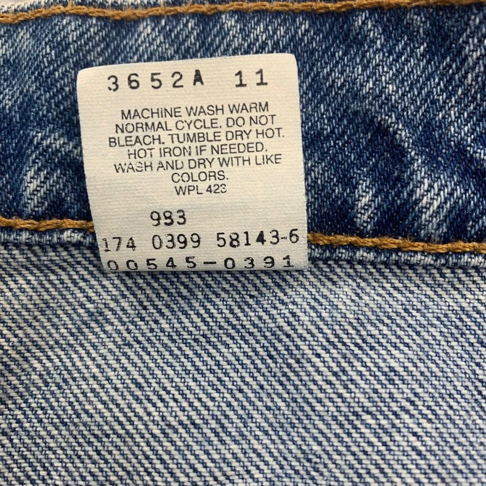 Vintage 1993 Levis 545 Jeans Mens 40x30 Blue Loose Fit Orange‎ Tab Cotton 90s